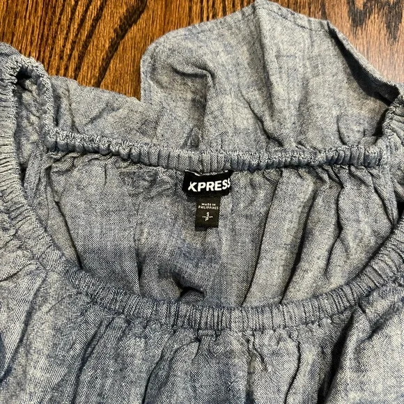 Express long wrap skirt ruffle crop top set worn once - Picture 2 of 6